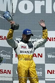 Images Dated 27th May 2004: World Series By Nissan: Heikki Kovalainen Pons Racing on the podium