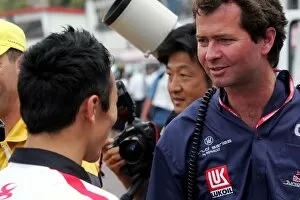 Images Dated 30th May 2006: World Series By Renault: Takuma Sato Super Aguri F1 talks with his former F3 boss Trevor Carlin