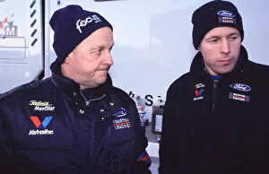 Images Dated 30th April 2021: WRC Monte Carlo 2000 Colin McRae and father Jimmy suffer the disapointment of retiring